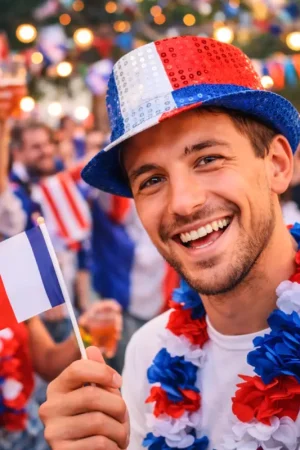 Chapeau Borsalino à Sequins Bleu Blanc Rouge Offre Du Jour