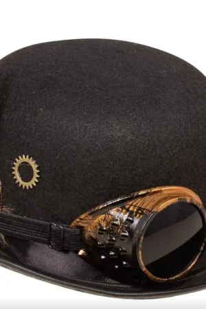 Offre Limitée Chapeau Feutre Melon Steampunk