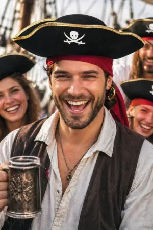 Chapeau Feutre de Pirate Solde