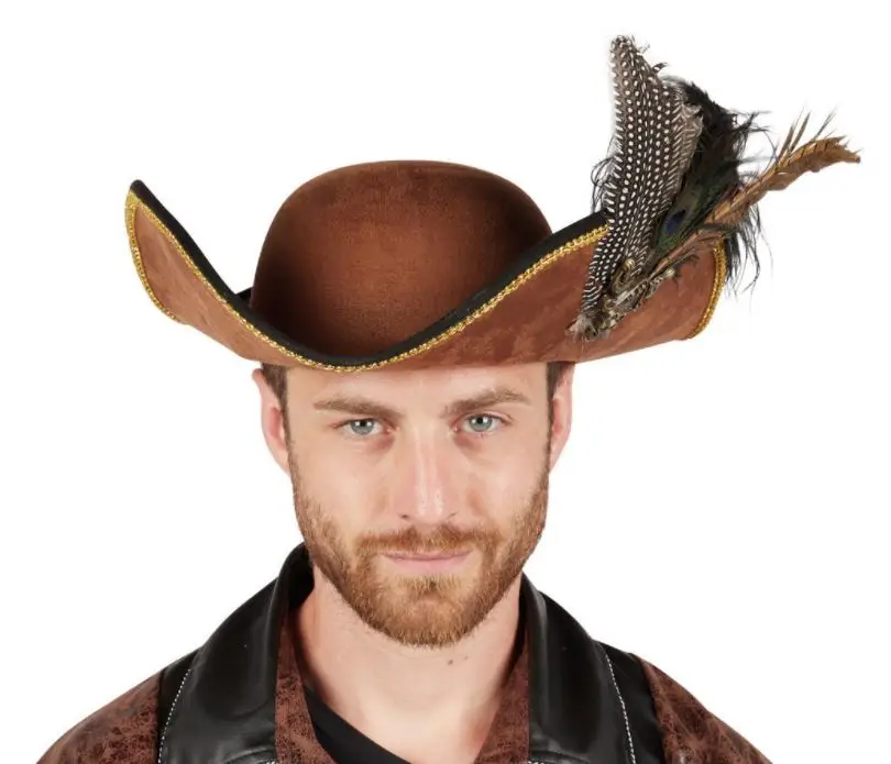 Chapeau de Pirate Tricorne Marron Prix Bas