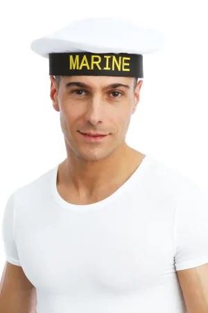 Bon Marché Béret Marin Blanc et Noir