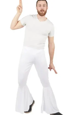 Pantalon Disco Homme Blanc Jusqu'à Épuisement Des Stocks
