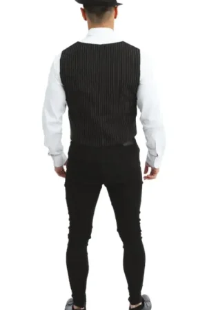 Usine Directe Gilet sans manches adulte Noir Rayé Blanc S/M