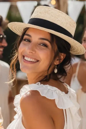 Chapeau de Paille Canotier Promotion Saisonnière