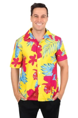 Chemise Hawaienne Fleurs S/M Top Vente