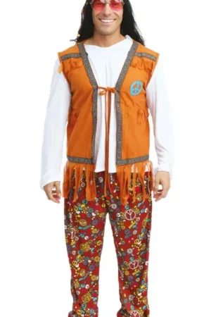 Déguisement Homme Hippie Marron S/M Super Prix