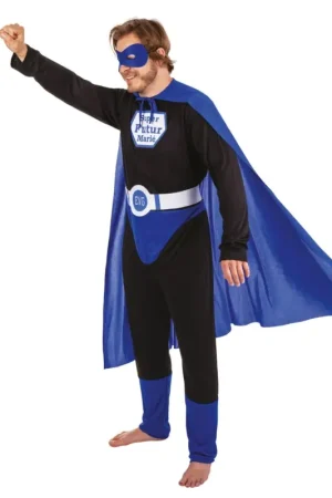 Déguisement Homme Super Marié Bleu Noir L/XL Vente Flash