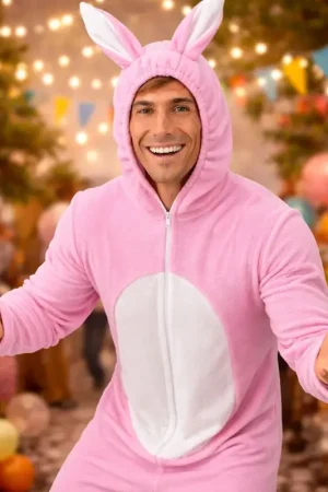 Offre Limitée Déguisement Homme Lapin Rose S/M