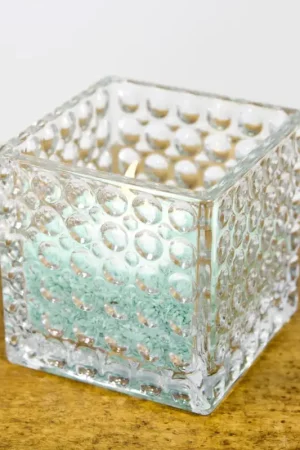 Achetez Aujourd'hui Bougeoir Carré Bulle Transparent 10cm