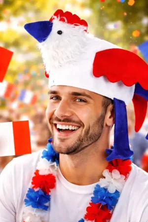 Chapeau Coq Bleu Blanc Rouge Prix Cassé