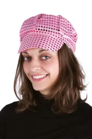 Casquette Disco à Sequins Rose Commander Maintenant