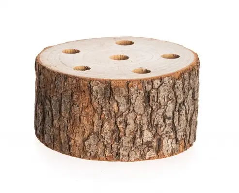 Centre de table Tronc en bois naturel 10cm x 4 cm Quantité Limitée