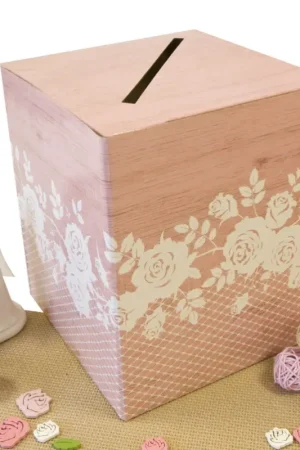 Urne mariage Bois de Rose Satisfait Ou Remboursé