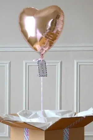 5 Ballons gonflables Nacrés Coeur Rose gold 28cm Expédié Aujourd'hui