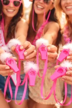 Sifflet EVJF Rose x6pcs Expédition Rapide