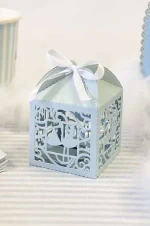 Boite dragees carton cigogne Bleu Cielx 10 pièces Vente Directe