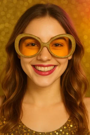 Must-Have Lunettes Disco à Paillettes Or