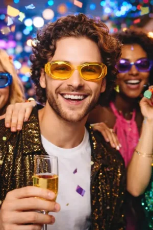 Réduction Lunettes de Star à Paillettes Couleur Aléatoire