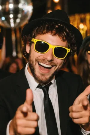 Certifié Lunettes Blues Brothers Jaune