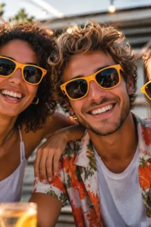 Lunettes Blues Brothers Orange Fluo Satisfait Ou Remboursé