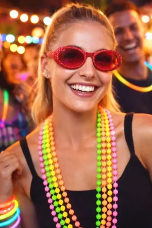 Jusqu'à Épuisement Des Stocks Collier Perles Fluo x4pcs
