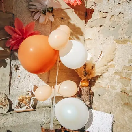 Centre de Table original support a ballons Satisfait Ou Remboursé
