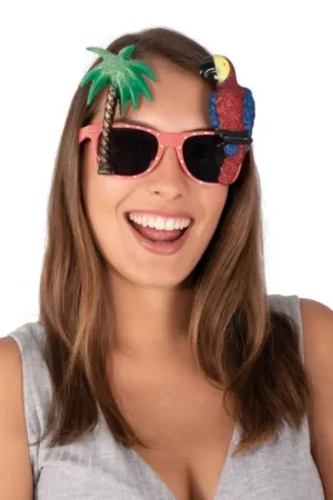 Lunettes Tropical Palmier et Perroquet Remise