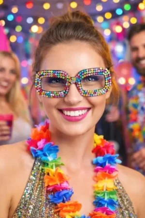 Offre Exclusive Lunettes Fantaisie à Strass Multicolore