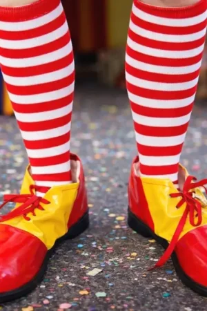 Promotion Chaussettes de Clown Rayé