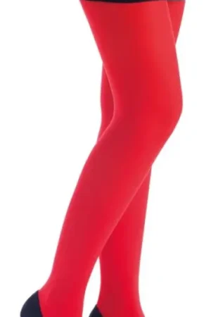 Populaire Collant Opaque Rouge