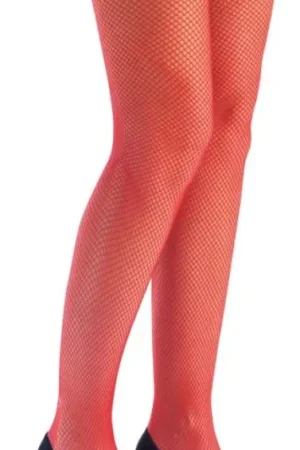 Remise Collant Résille Petites Mailles Rouge