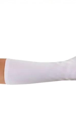 Gants Longs Adulte 40 cm Blanc Solde