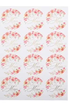 24 Stickers Merci Romantique Offre Exclusive