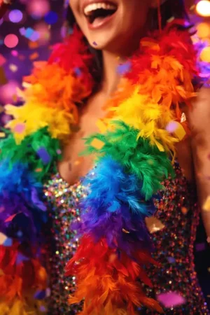 Populaire Boa Plumes Arc-en-Ciel