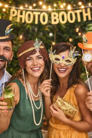 Prix Bas Kit photobooth Tropical Peacock x 10 pièces