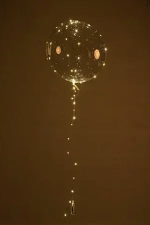 Ballon Bulle transparent 45cm avec guirlande LED Populaire
