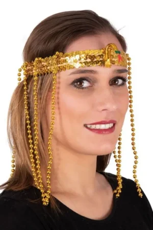 Prix Réduit Bandeau Égyptien à Sequins Or