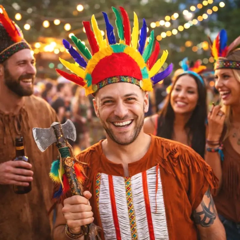 Meilleur Choix Coiffe d'Indien 14 Plumes Multicolore