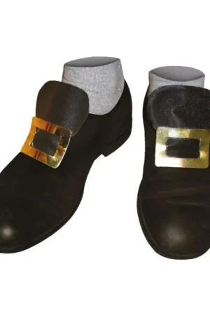 Seulement Aujourd'hui Boucles de Chaussures Noir et Or