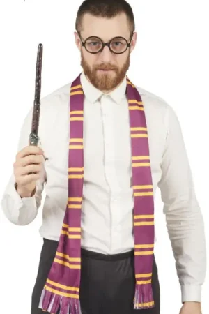 Écharpe de Sorcier Bordeaux et Jaune Commande En Gros