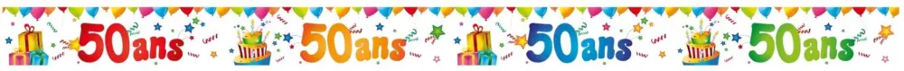 Remise Bannière Anniversaire 50 ans x4pcs