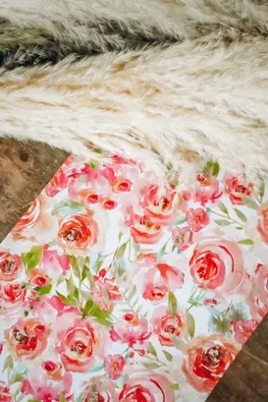 Chemin de table Romantique Vintage tissu Blanc Soldes