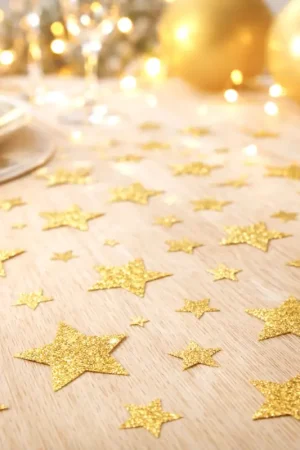 Confettis à Paillettes Étoile Or x50pcs Meilleure Vente