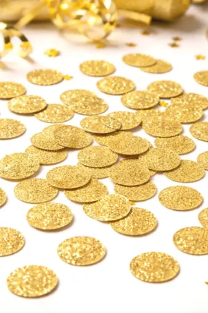 Commande En Gros Confettis à Paillettes Rond Or x50pcs