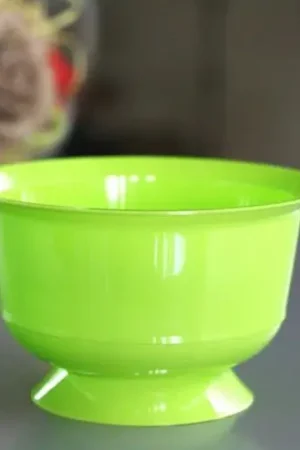 Prix Bas Coupe à dessert plastique réutilisable Vert anis x 12 pièces