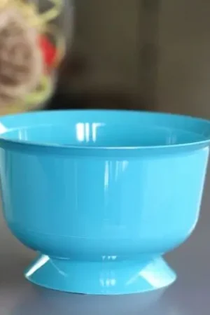 Coupe à dessert plastique réutilisable Turquoise x 12 pièces Satisfait Ou Remboursé