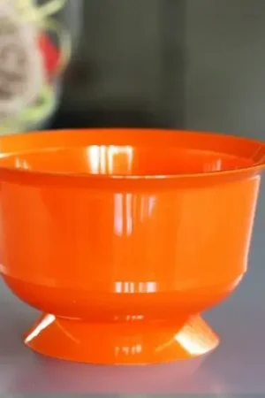 Livraison Express Coupe à dessert plastique réutilisable Orange x 12 pièces