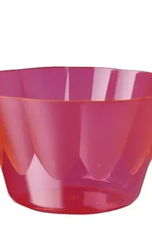 Produit De Marque Coupe à dessert plastique réutilisable Rose x 12 pièces