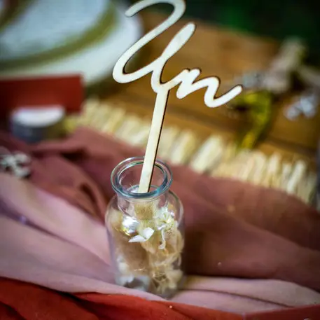Mini bouteille de fleurs séchées pour déco de table mariage Certifié