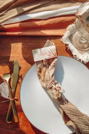 4 Serviettes de table en gaze de coton Naturel Offre Limitée